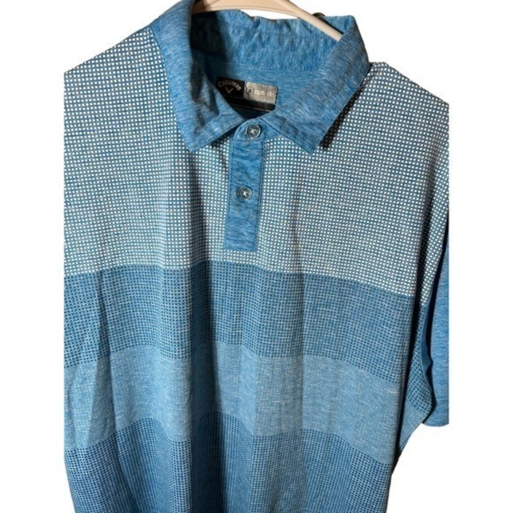 Callaway Men's Opti-Dri‎ Polo Golf Shirt Light Blue Size Large